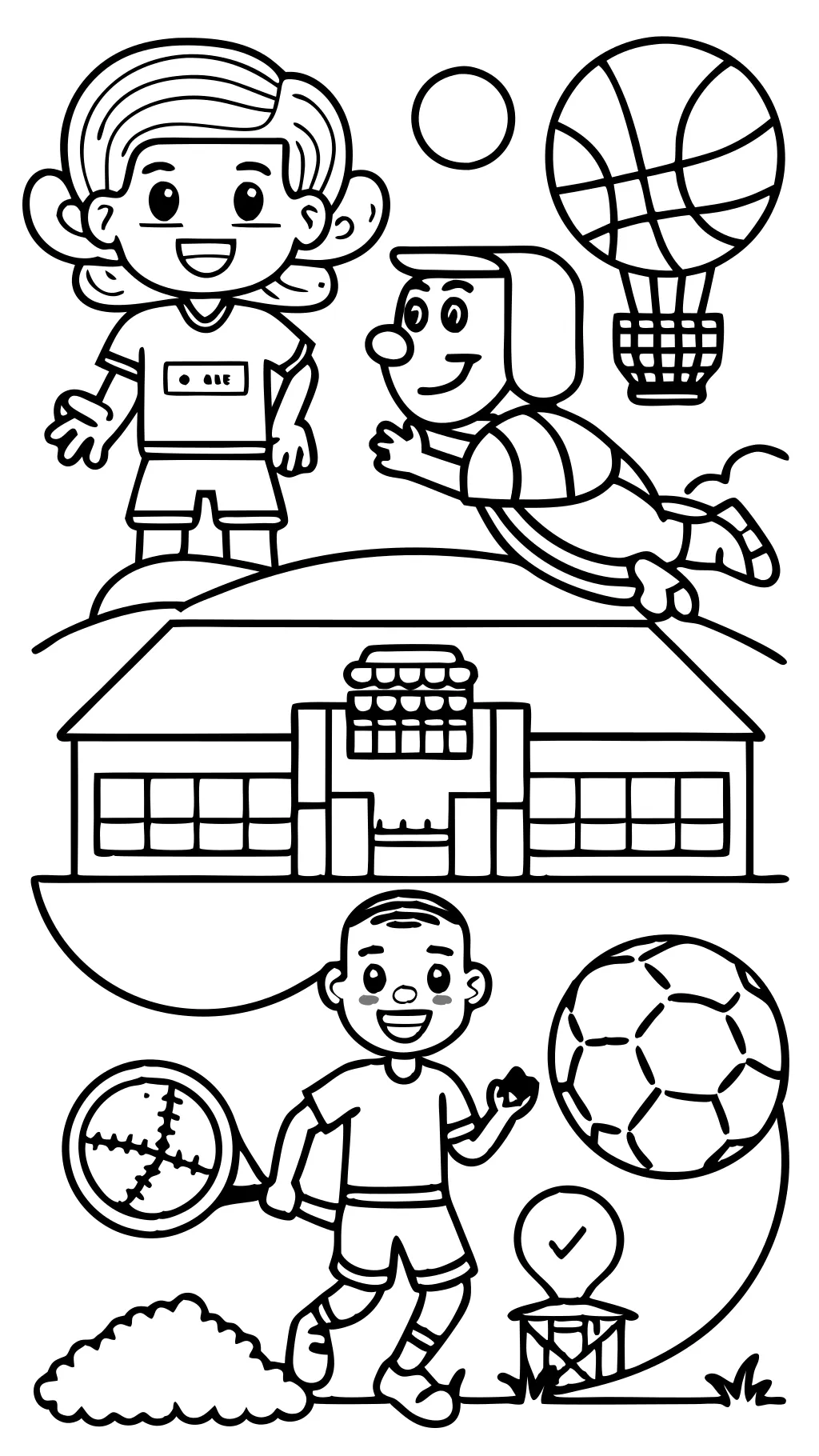 coloring book pages sports